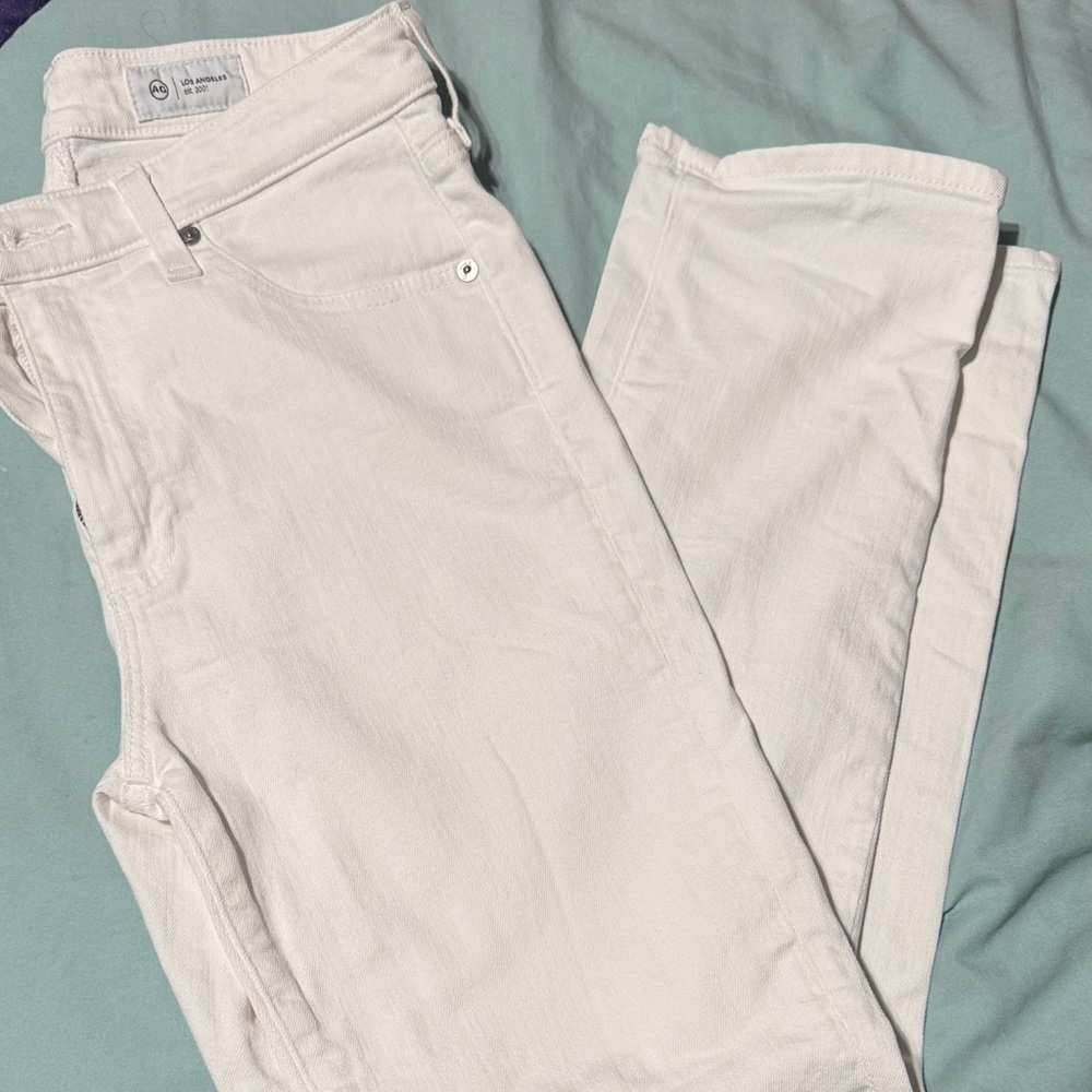 AG Adriano Goldschmied Women's High Rise Jeans in Cream